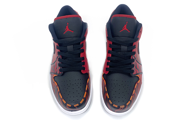 Shop [Kasut Tersuai] Air Jordan 1 Low 'Gem Red Roar' 553558-605(Team柒-男女款反恐精英咆哮)