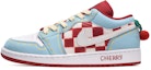 Buy 【定製球鞋】 Jordan Air Jordan 1 Low 手繪方格 櫻桃 低筒 復古籃球鞋 男款 紅白藍