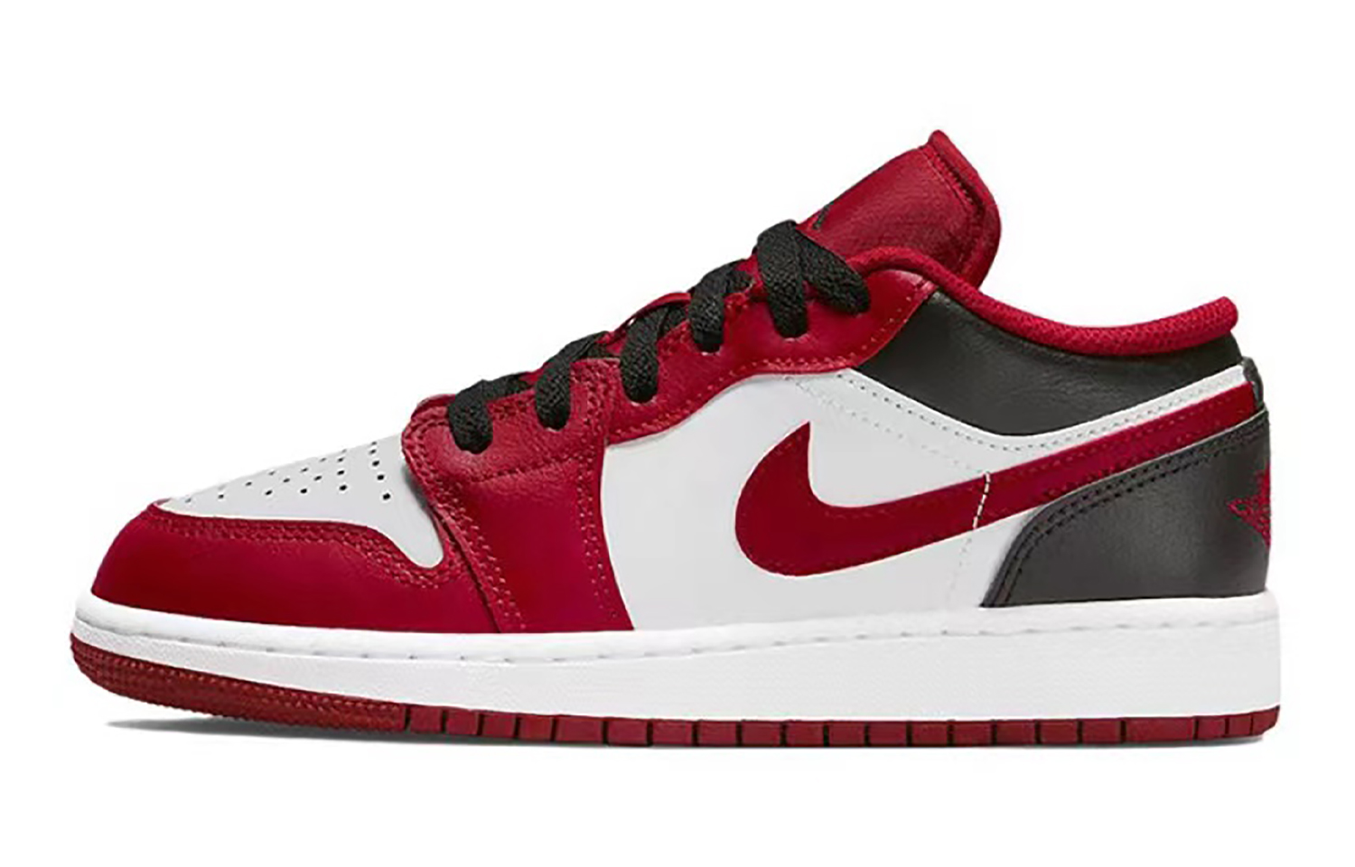 Sizing [Kasut Custom] Air Jordan 1 Low 'Lukisan Tangan Merah-Ceri-Putih-Biru' 553560-163(TeamE-女款樱桃红白蓝)