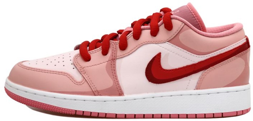 【客製球鞋】Jordan Air Jordan 1 OKHR 心動系列 浪漫 舒適 百搭 潮流 低筒 復古籃球鞋 GS 白粉紅 Buy 【客製球鞋】Jordan Air Jordan 1 OKHR 心動系列 浪漫 舒適 百搭 潮流 低筒 復古籃球鞋 GS 白粉紅