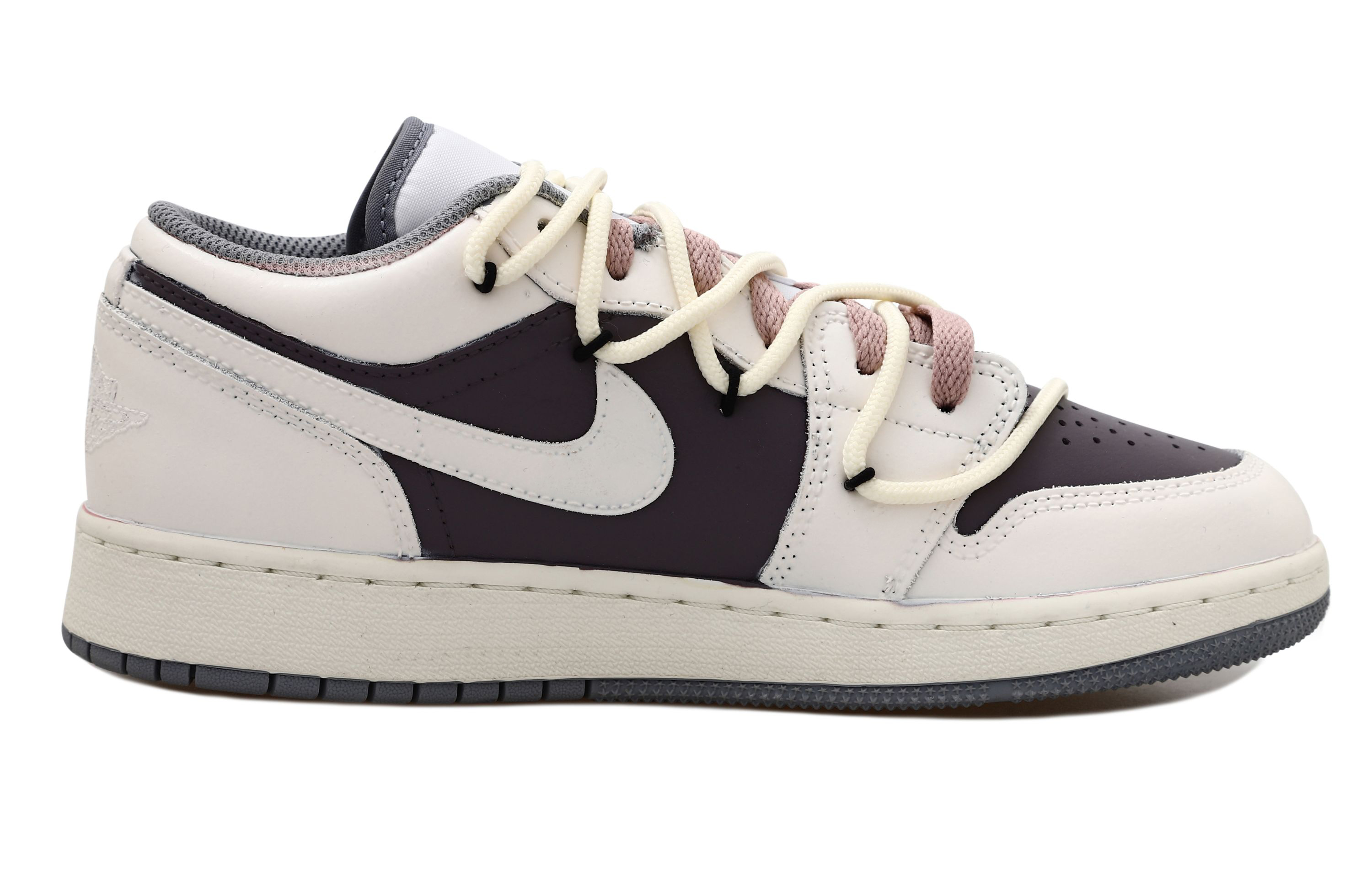 Order [Kasut Kustom] Air Jordan 1 Low 'High Street Hitam Mocha' 553560-053(Team拾玖-高街黑巧S-BOX)