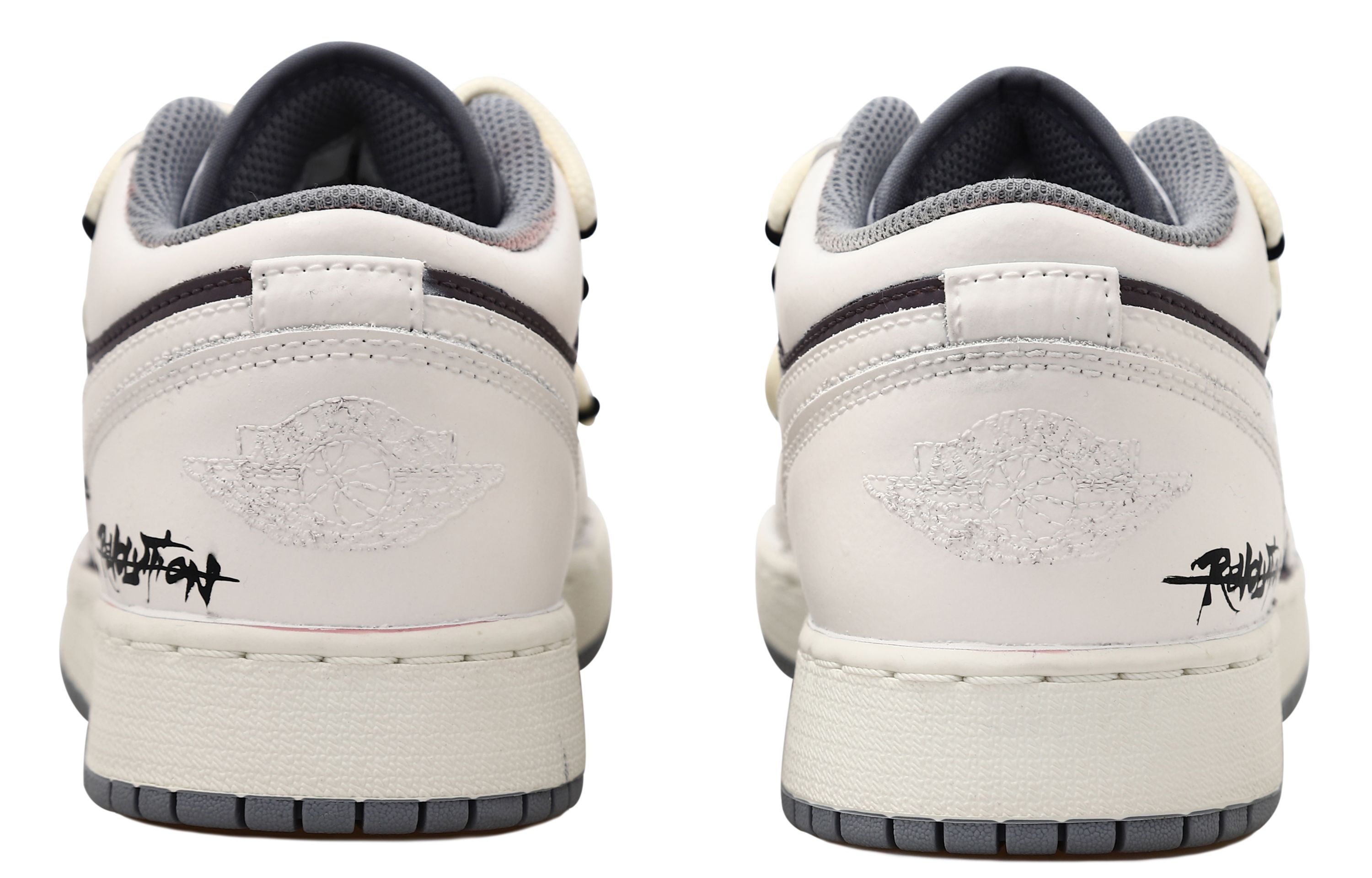 Shop [Kasut Kustom] Air Jordan 1 Low 'High Street Hitam Mocha' 553560-053(Team拾玖-高街黑巧S-BOX)