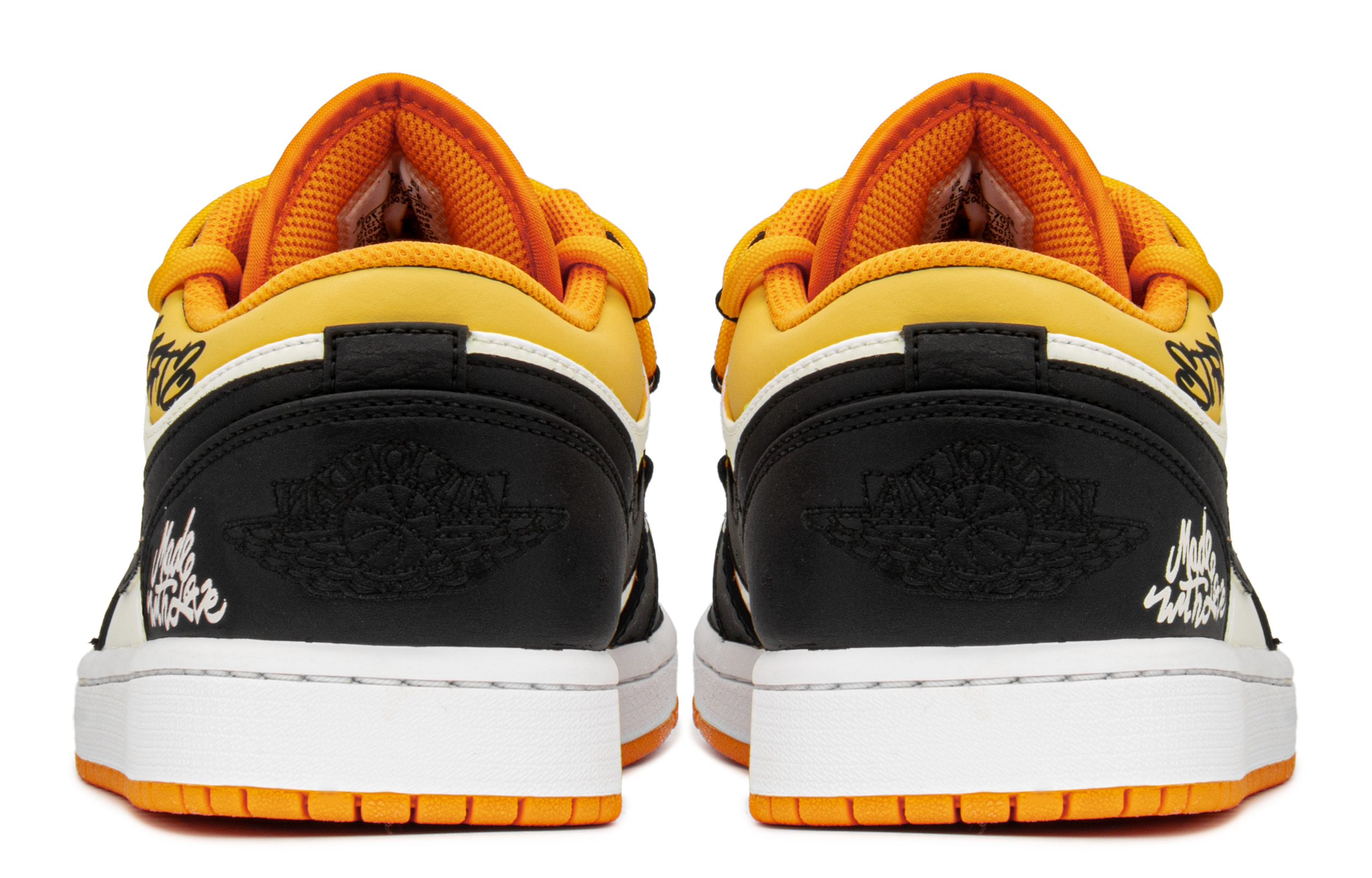 Purchase Jordan 1 Low "Hip Hop San Valentín" Negro Blanco Amarillo 553558-701(TeamA-AJ爱情造禁转S-BOX)