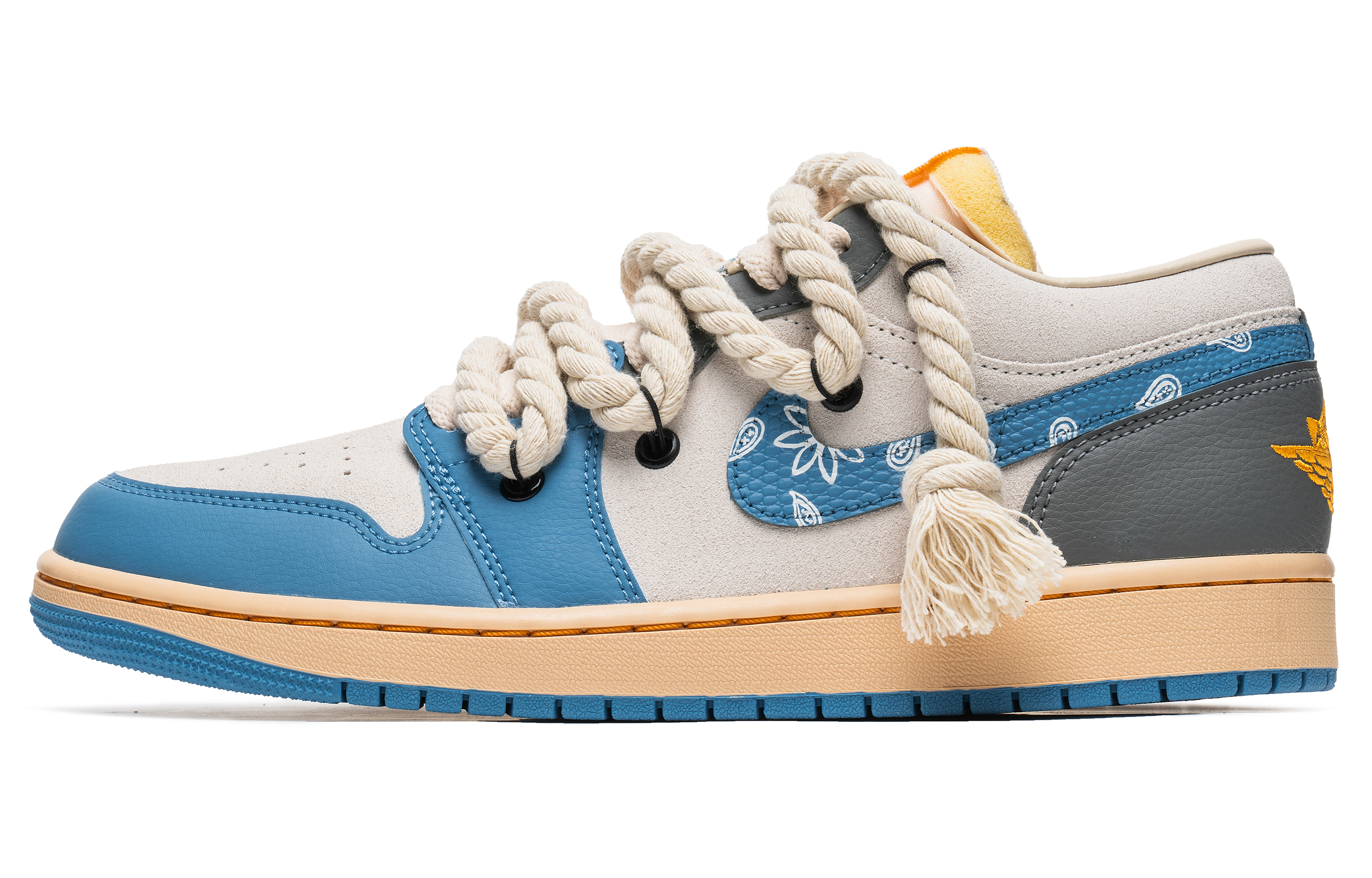 Buy 커스텀 에어 조던 1 로우 '힙합 웨스트 코스트' DZ5376-469(Team67-嘻哈西海岸)