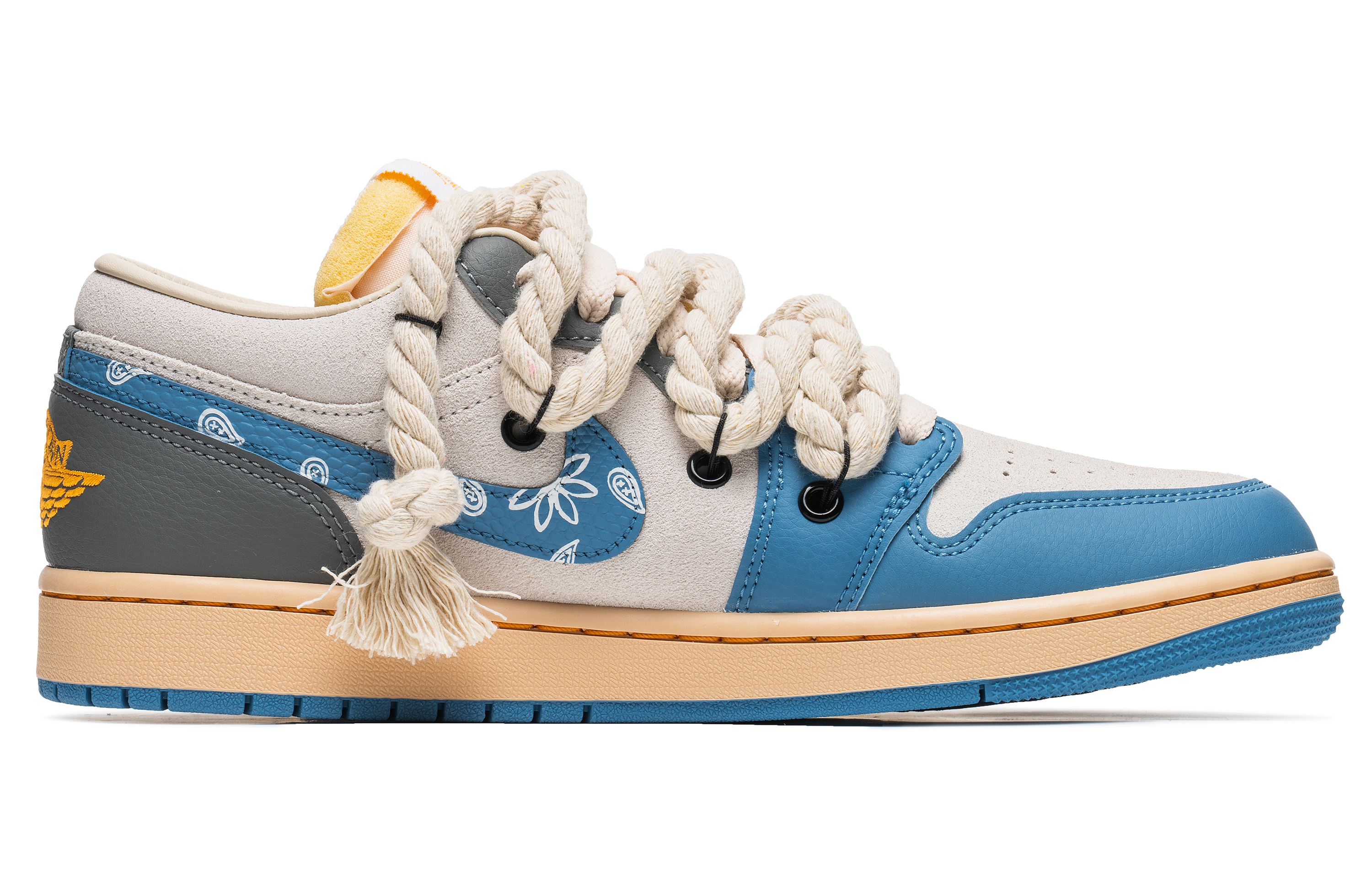 Order 커스텀 에어 조던 1 로우 '힙합 웨스트 코스트' DZ5376-469(Team67-嘻哈西海岸)