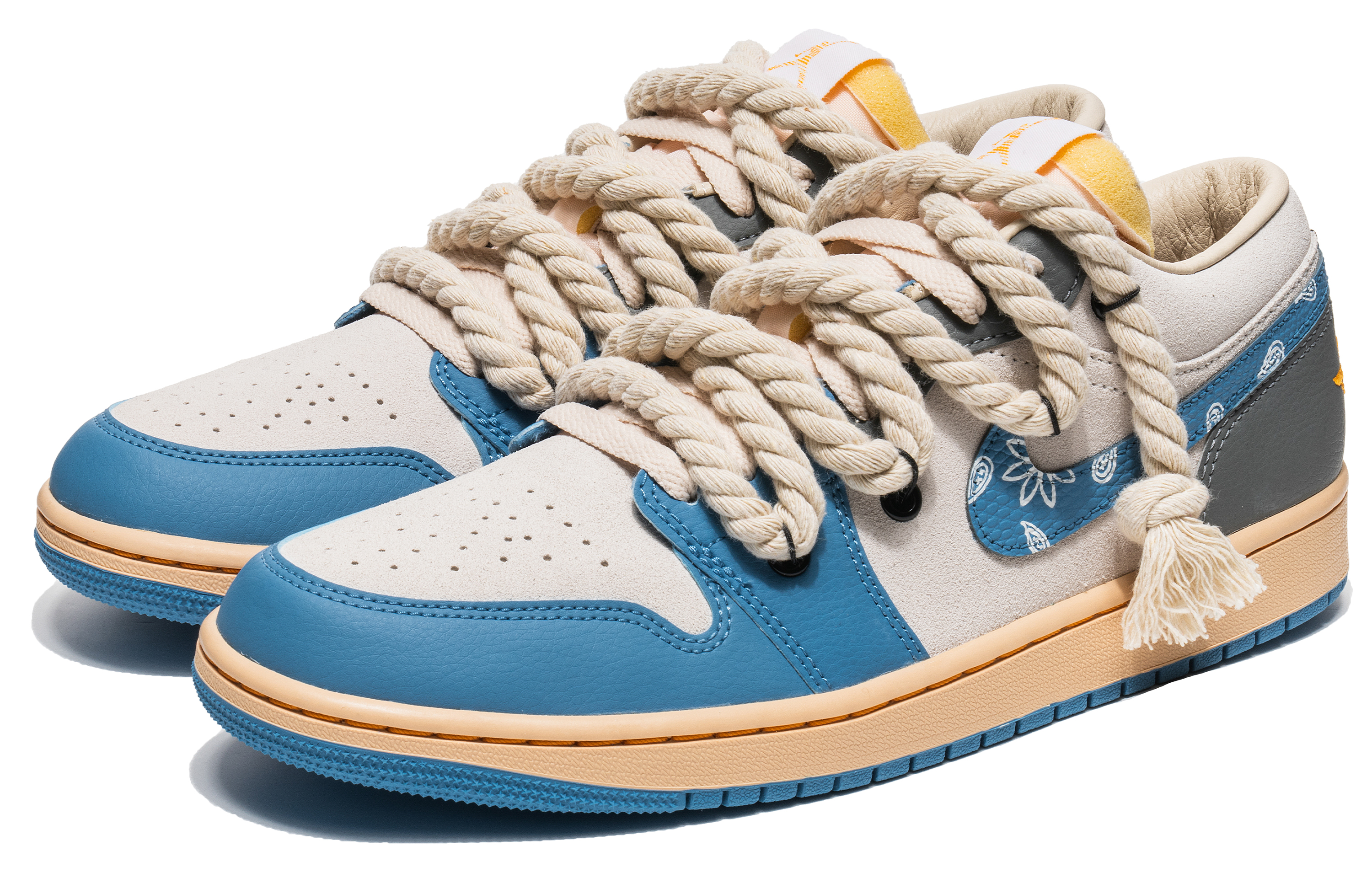 Lookbook 커스텀 에어 조던 1 로우 '힙합 웨스트 코스트' DZ5376-469(Team67-嘻哈西海岸)