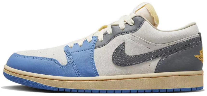 【訂製球鞋】喬丹 Air Jordan 1 Low 嘻哈西海岸 復古百搭 解構雙鞋帶 低筒 復古籃球鞋 男款 灰藍 Details for 【訂製球鞋】喬丹 Air Jordan 1 Low 嘻哈西海岸 復古百搭 解構雙鞋帶 低筒 復古籃球鞋 男款 灰藍