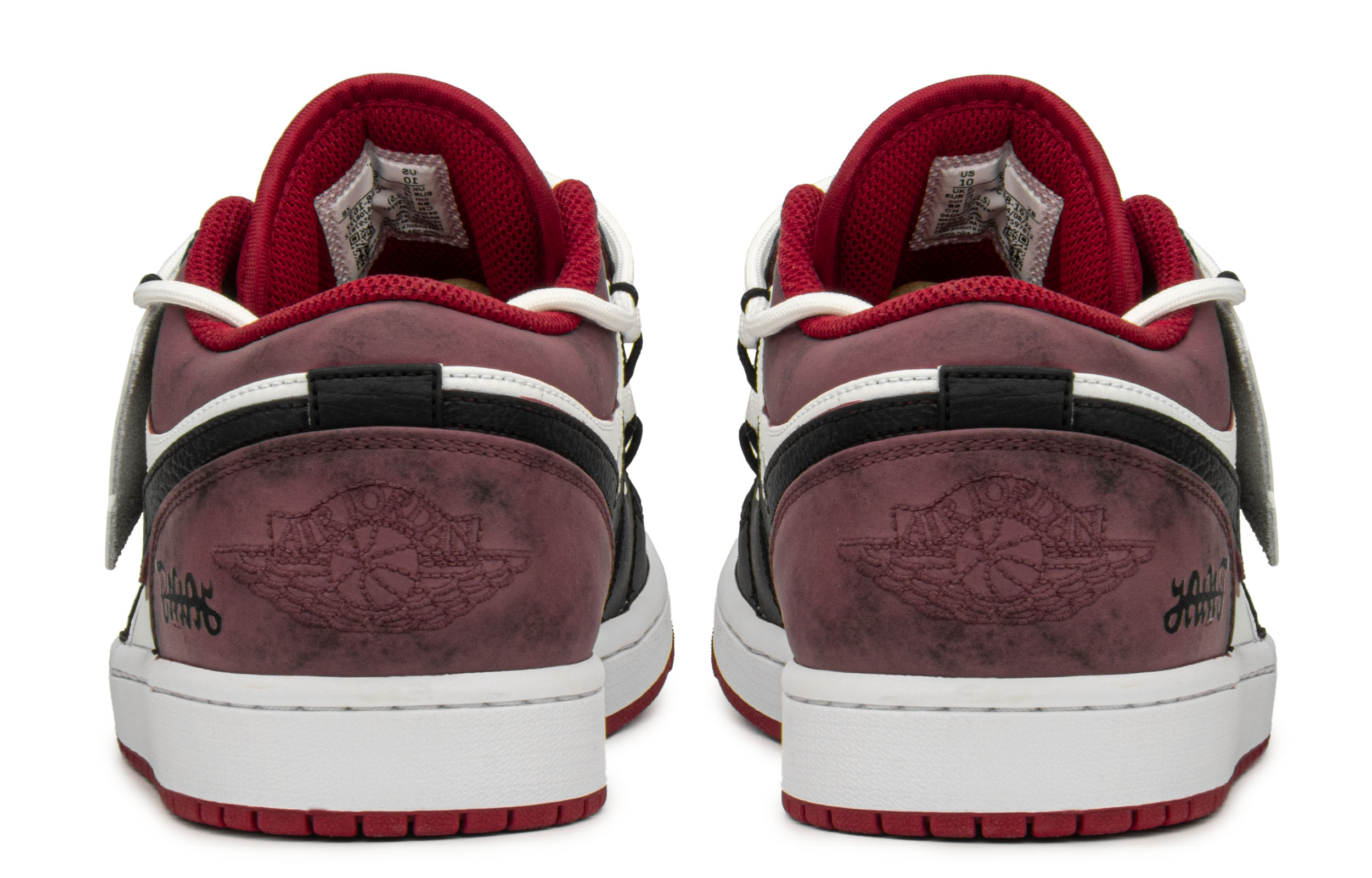 Shop [Zapatillas Personalizadas] Air Jordan 1 Low 'Rojo Cazador Negro' 553558-163(TeamA-AJ猎人)