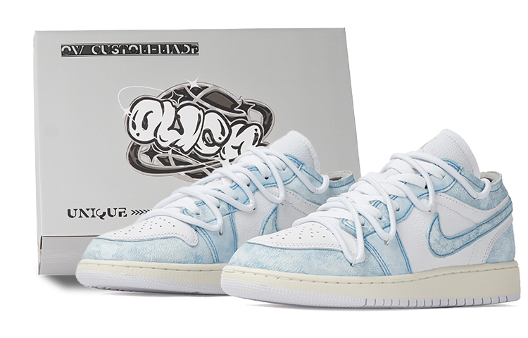 Buy [定制鞋] Air Jordan 1 Low '冰蓝' FB9139-002(Team拾柒-女款低帮冰吸一夏球鞋)