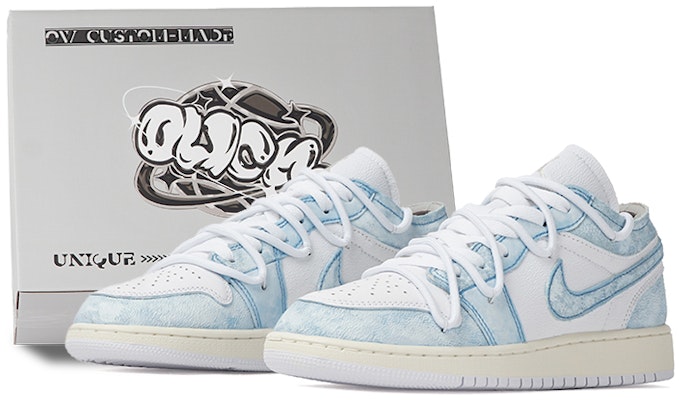 【定製球鞋】Jordan Air Jordan 1 Low 皮革 冰吸一夏 清爽 vibe風 簡約 解構 低筒 復古籃球鞋 GS 冰藍 Buy 【定製球鞋】Jordan Air Jordan 1 Low 皮革 冰吸一夏 清爽 vibe風 簡約 解構 低筒 復古籃球鞋 GS 冰藍