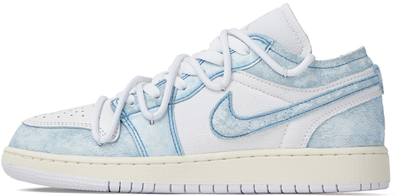 【定製球鞋】Jordan Air Jordan 1 Low 皮革 冰吸一夏 清爽 vibe風 簡約 解構 低筒 復古籃球鞋 GS 冰藍 Order 【定製球鞋】Jordan Air Jordan 1 Low 皮革 冰吸一夏 清爽 vibe風 簡約 解構 低筒 復古籃球鞋 GS 冰藍
