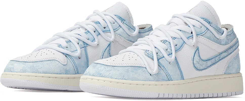 【定製球鞋】Jordan Air Jordan 1 Low 皮革 冰吸一夏 清爽 vibe風 簡約 解構 低筒 復古籃球鞋 GS 冰藍 Shop 【定製球鞋】Jordan Air Jordan 1 Low 皮革 冰吸一夏 清爽 vibe風 簡約 解構 低筒 復古籃球鞋 GS 冰藍