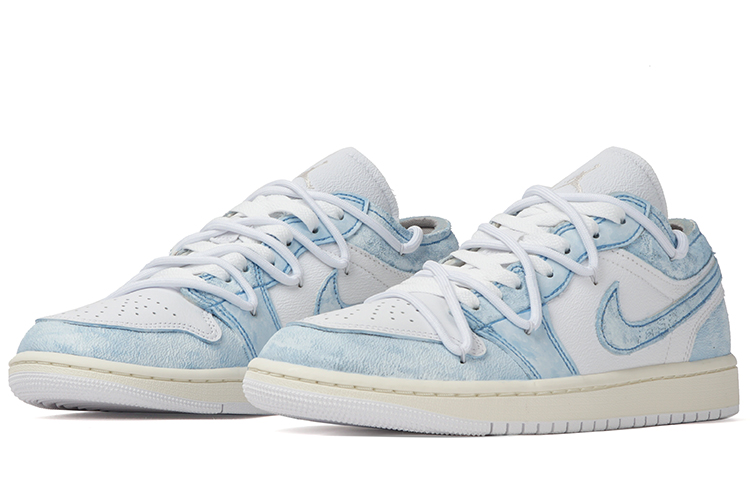 Lookbook [Zapatillas Personalizadas] Air Jordan 1 Low 'Ice Blue Summer Vibe' DN1635-002(Team拾柒-男款低帮冰吸一夏球鞋)