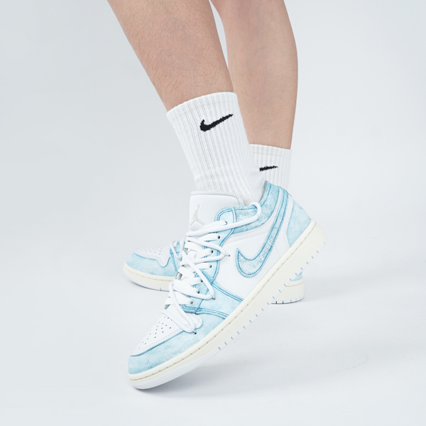 Cheap [Zapatillas Personalizadas] Air Jordan 1 Low 'Ice Blue Summer Vibe' DN1635-002(Team拾柒-男款低帮冰吸一夏球鞋)