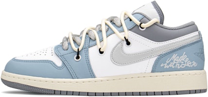 【定製球鞋】Jordan Air Jordan 1 FZBB 冰雪情人節 禮盒 愛情製造 解構鞋帶 低幫 復古籃球鞋 GS 冰灰藍 Order 【定製球鞋】Jordan Air Jordan 1 FZBB 冰雪情人節 禮盒 愛情製造 解構鞋帶 低幫 復古籃球鞋 GS 冰灰藍