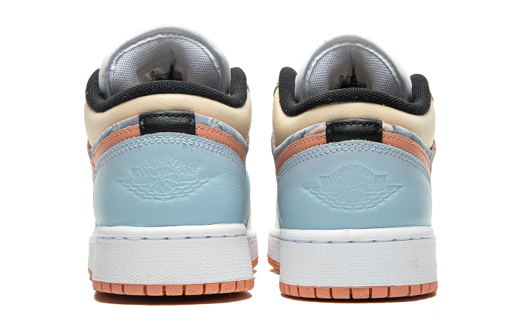 Purchase 【定製球鞋】 Jordan Air Jordan 1 Low 野鶴製造 復古油畫風主題 印象派 低幫 復古籃球鞋 GS 藍粉 禮盒版