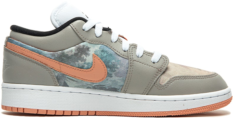 【定制球鞋】Jordan Air Jordan 1 Low 野鶴製造 復古油畫風主題 印象派 特殊定制款 低筒 復古籃球鞋 GS 灰粉 Order 【定制球鞋】Jordan Air Jordan 1 Low 野鶴製造 復古油畫風主題 印象派 特殊定制款 低筒 復古籃球鞋 GS 灰粉