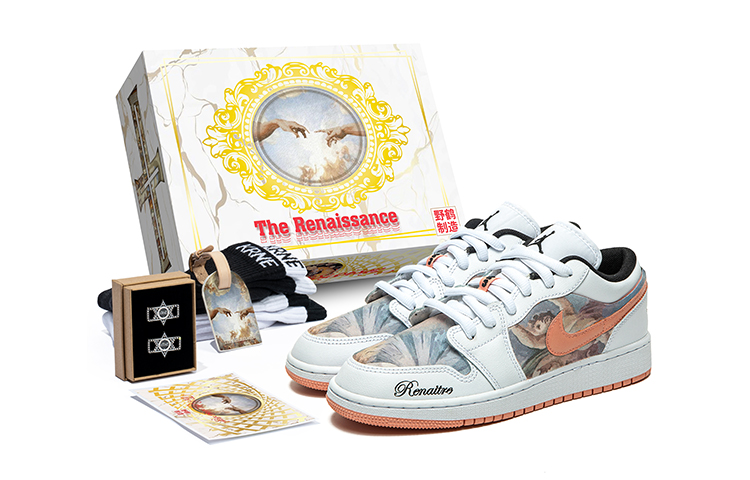 Buy [カスタムシューズ] エアジョーダン1 ロー「印象派ホワイト-ピンク」 DM8960-801(TeamB-女款印象白粉C-BOX)