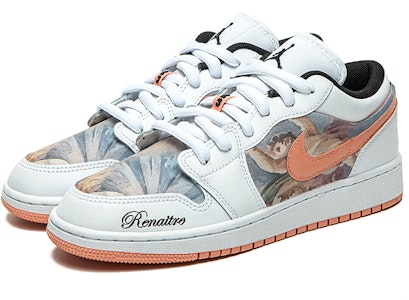 【訂製球鞋】Jordan Air Jordan 1 Low 野鶴製造 復古油畫風主題 印象派 特殊禮盒版 低幫 復古籃球鞋 GS 白粉 特殊禮盒版 Shop 【訂製球鞋】Jordan Air Jordan 1 Low 野鶴製造 復古油畫風主題 印象派 特殊禮盒版 低幫 復古籃球鞋 GS 白粉 特殊禮盒版