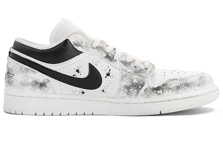 Order 【定制鞋】Air Jordan 1 Low '墨水洗' 低帮 553558-130(TeamM-男款中国风水墨丹青黑白)