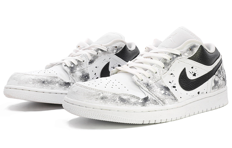 Lookbook 【定制鞋】Air Jordan 1 Low '墨水洗' 低帮 553558-130(TeamM-男款中国风水墨丹青黑白)