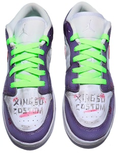 【定制球鞋】Jordan Air Jordan 1 Low "Joker" 聖誕主題 小丑塗鴉 湖人配色 星溯未來 復古籃球鞋 GS 紫黃紅 Shop 【定制球鞋】Jordan Air Jordan 1 Low "Joker" 聖誕主題 小丑塗鴉 湖人配色 星溯未來 復古籃球鞋 GS 紫黃紅