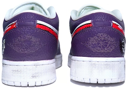 【定制球鞋】Jordan Air Jordan 1 Low "Joker" 聖誕主題 小丑塗鴉 湖人配色 星溯未來 復古籃球鞋 GS 紫黃紅 Purchase 【定制球鞋】Jordan Air Jordan 1 Low "Joker" 聖誕主題 小丑塗鴉 湖人配色 星溯未來 復古籃球鞋 GS 紫黃紅