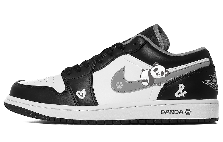 Buy [Zapatillas Personalizadas] Air Jordan 1 Low 'Panda Perezoso' 553558-040(Team10-慵懒大熊猫)