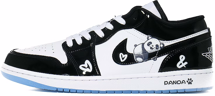 custom-shoes-air-jordan-1-low-lazy-panda-patent