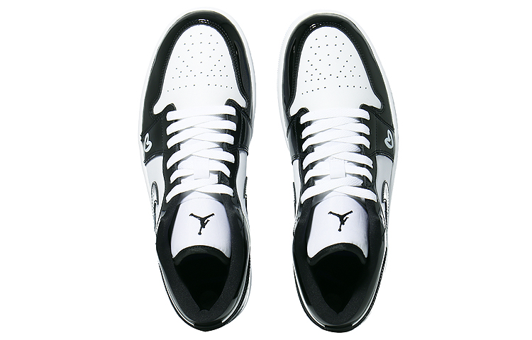Shop [Zapatillas Personalizadas] Air Jordan 1 Low 'Lazy Panda Charol' DV1309-100(Team10-慵懒大熊猫）