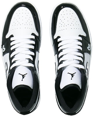 【訂製球鞋】 Jordan Air Jordan 1 悠閒大熊貓 漆皮 抗滑耐磨輕便 低筒 復古籃球鞋 男款 白黑 Shop 【訂製球鞋】 Jordan Air Jordan 1 悠閒大熊貓 漆皮 抗滑耐磨輕便 低筒 復古籃球鞋 男款 白黑