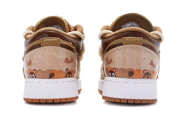 Purchase [定制鞋] Air Jordan 1 低帮 '懒浣熊' DO2233-264(TeamR-女款慵懒浣熊白棕)