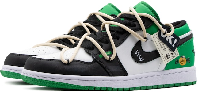 【客製球鞋】 Jordan Air Jordan 1 檸檬 戶外 穿搭 街頭風 簡約 笑臉 標籤 解構 防滑耐磨 低筒 復古籃球鞋 男款 白綠 Lookbook 【客製球鞋】 Jordan Air Jordan 1 檸檬 戶外 穿搭 街頭風 簡約 笑臉 標籤 解構 防滑耐磨 低筒 復古籃球鞋 男款 白綠