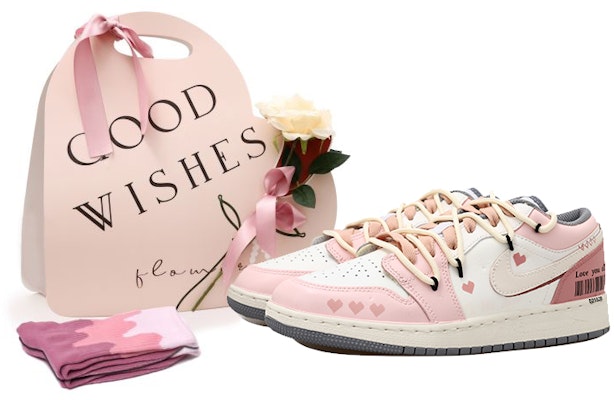 커스텀 에어 조던 1 로우 '러브 바코드 핑크' (Custom AJ1 Low 'Love Barcode Pink') 553560-053(Team拾玖-爱情条形码S-BOX) Buy 커스텀 에어 조던 1 로우 '러브 바코드 핑크' (Custom AJ1 Low 'Love Barcode Pink') 553560-053(Team拾玖-爱情条形码S-BOX)