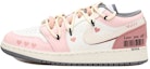 Order 커스텀 에어 조던 1 로우 '러브 바코드 핑크' (Custom AJ1 Low 'Love Barcode Pink') 553560-053(Team拾玖-爱情条形码S-BOX)