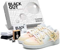 【客制化球鞋】Jordan Air Jordan 1 Low 吊飾 解構雙鞋帶 低筒 復古籃球鞋 GS 洋紅漸層塗鴉 Buy 【客制化球鞋】Jordan Air Jordan 1 Low 吊飾 解構雙鞋帶 低筒 復古籃球鞋 GS 洋紅漸層塗鴉