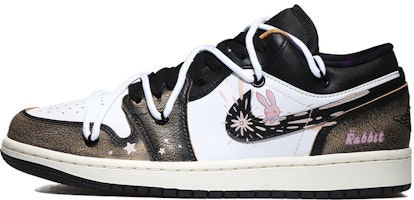 カスタムAJ1 ロー メテオラビット 黒白茶 DQ8422-001(Team10-流星兔几QD) Buy カスタムAJ1 ロー メテオラビット 黒白茶 DQ8422-001(Team10-流星兔几QD)