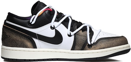 カスタムAJ1 ロー メテオラビット 黒白茶 DQ8422-001(Team10-流星兔几QD) Order カスタムAJ1 ロー メテオラビット 黒白茶 DQ8422-001(Team10-流星兔几QD)