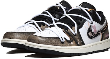 カスタムAJ1 ロー メテオラビット 黒白茶 DQ8422-001(Team10-流星兔几QD) Lookbook カスタムAJ1 ロー メテオラビット 黒白茶 DQ8422-001(Team10-流星兔几QD)