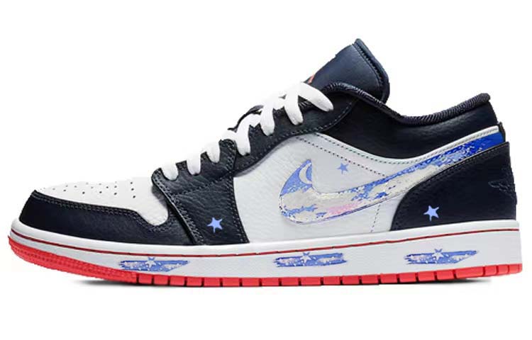 Buy [Sepatu Kustom] Air Jordan 1 Low 'Langit Berbintang Tengah Malam' 553558-481-450513
