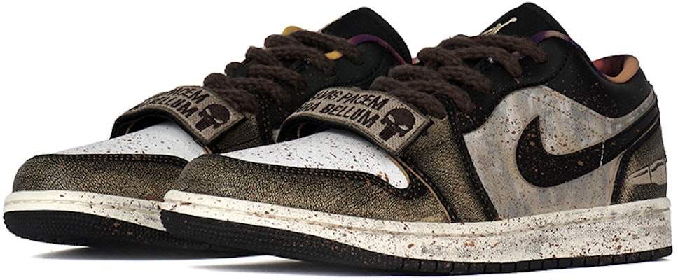 에어 조던 1 로우 '밀리터리 ruins' (검/노/갈) DQ8422-001(Team拾柒-男款低帮战损现象板鞋) Lookbook 에어 조던 1 로우 '밀리터리 ruins' (검/노/갈) DQ8422-001(Team拾柒-男款低帮战损现象板鞋)