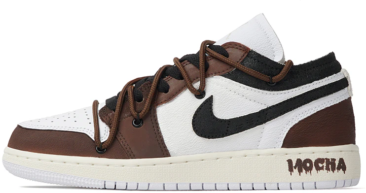 custom-shoes-air-jordan-1-low-mocha-black-distressed