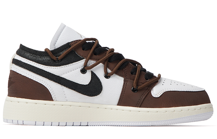 Lookbook [定制鞋款] Air Jordan 1 Low '摩卡黑磨旧朋克' FB9139-002(Team拾柒-女款黑巧摩卡球鞋低帮)