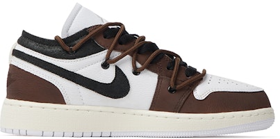 【定制球鞋】Jordan Air Jordan 1 Low 皮革 黑巧摩卡 做舊 朋克 解構 舒適百搭 特殊鞋盒 低筒 復古籃球鞋 GS 白棕 Lookbook 【定制球鞋】Jordan Air Jordan 1 Low 皮革 黑巧摩卡 做舊 朋克 解構 舒適百搭 特殊鞋盒 低筒 復古籃球鞋 GS 白棕