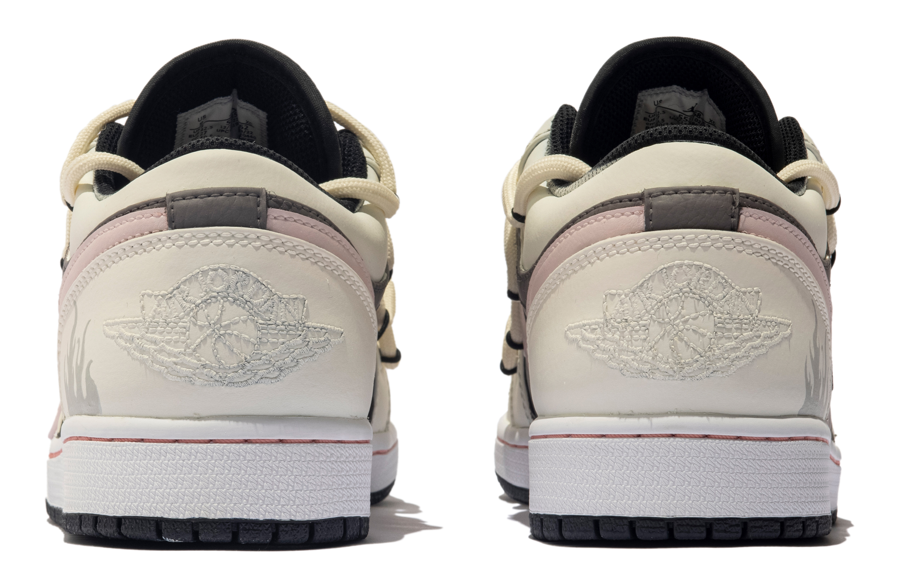 Shop [Kasut Custom] Air Jordan 1 Low 'Mocha Heart Graffiti' 553558-062(TeamM-男款摩卡心脏stears)