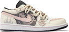 Order Zapatillas personalizadas Air Jordan 1 Low 'Mocha Stars Graffiti' 553560-062(TeamM-女款摩卡心脏stars)
