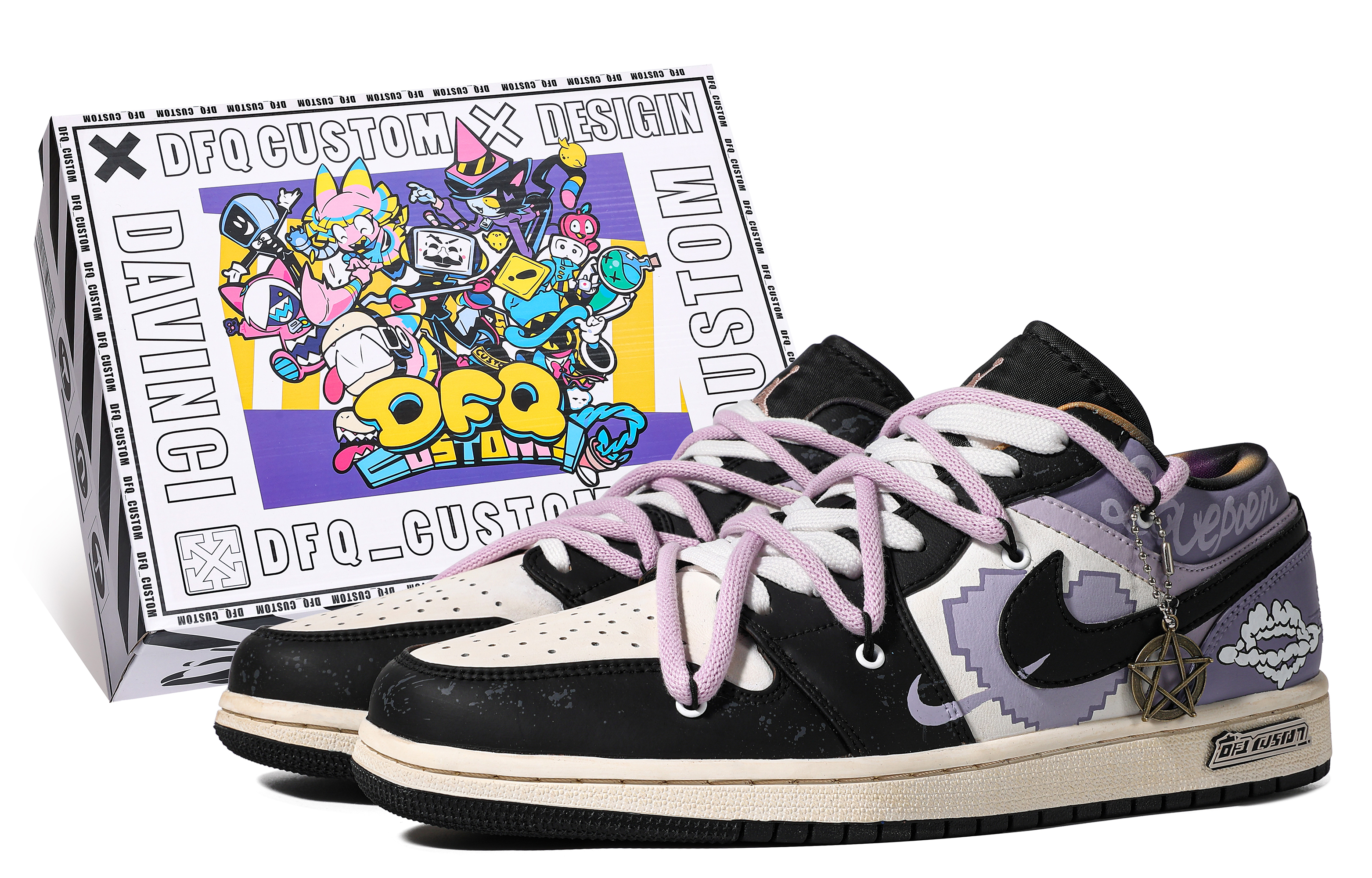 Buy Zapatillas Air Jordan 1 Low 'Molotov Distressed Púrpura y Negro' DQ8422-001(TeamM-男款莫洛托夫S-BOX)