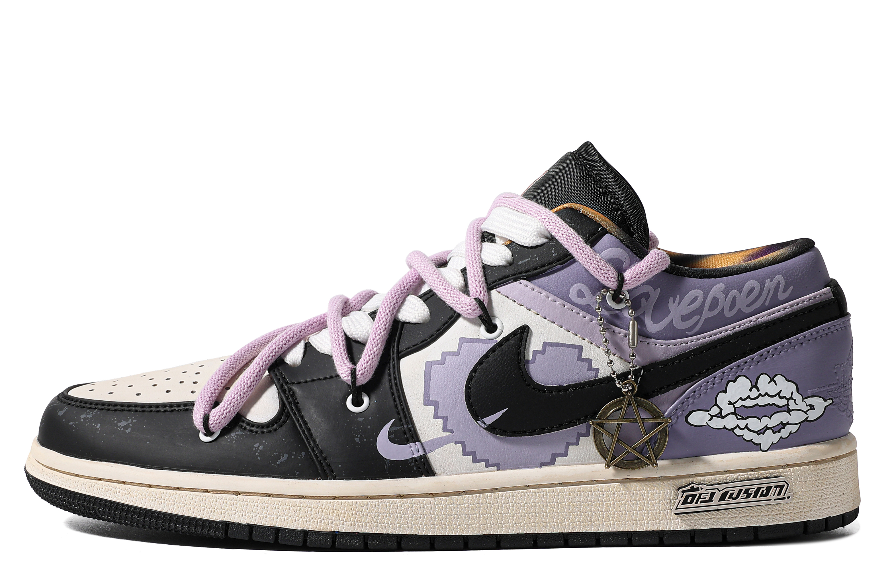 Order Zapatillas Air Jordan 1 Low 'Molotov Distressed Púrpura y Negro' DQ8422-001(TeamM-男款莫洛托夫S-BOX)