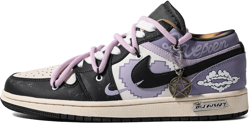 カスタムシューズ Air Jordan 1 Low 'モロトフ ディストレス パープル ブラック' DQ8422-001(TeamM-男款莫洛托夫S-BOX) Order カスタムシューズ Air Jordan 1 Low 'モロトフ ディストレス パープル ブラック' DQ8422-001(TeamM-男款莫洛托夫S-BOX)