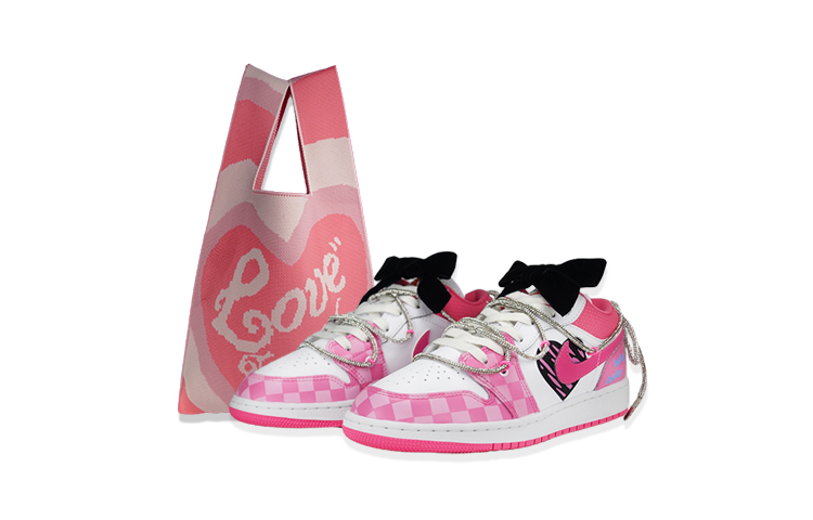 Buy Zapatillas Personalizadas Air Jordan 1 Low "Mosaico Cebra Corazón Y2K" DR9498-168(TeamF-女款斑马纹)